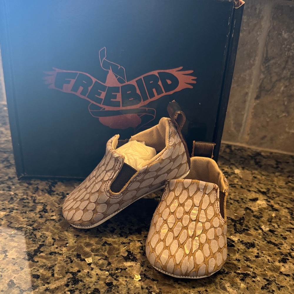 Freebird Kids Brown Moccasin Shoes
